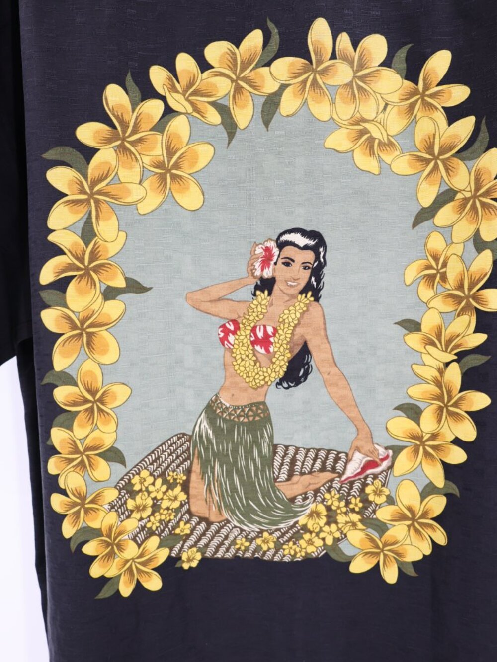 Tommy Bahama Hawaiian Shirt Mens Large Silk Short Sleeve Big Hula Girl print - Picture 2 of 14